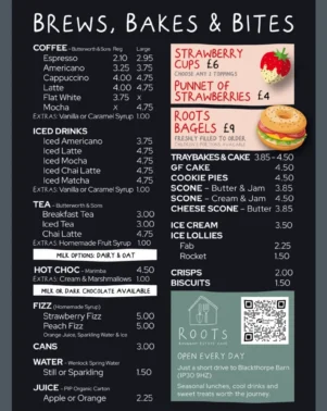 Sunflower Menu 26 grey
