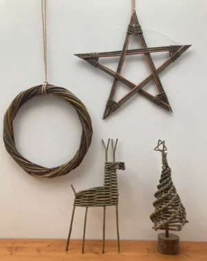 Willow Weaving 2026 Christmas Decorations Grey 1