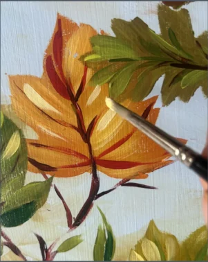 Canvas Club Autumn Leaves grey 2