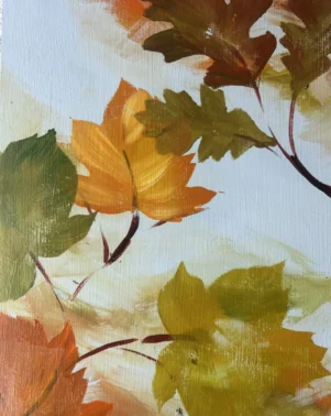 Canvas Club Autumn Leaves grey 4
