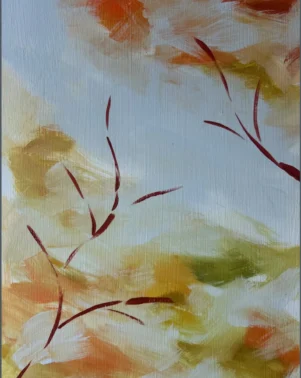 Canvas Club Autumn Leaves grey 7